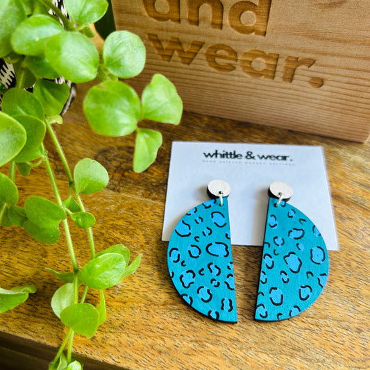 Large Hand painted wooden dangles