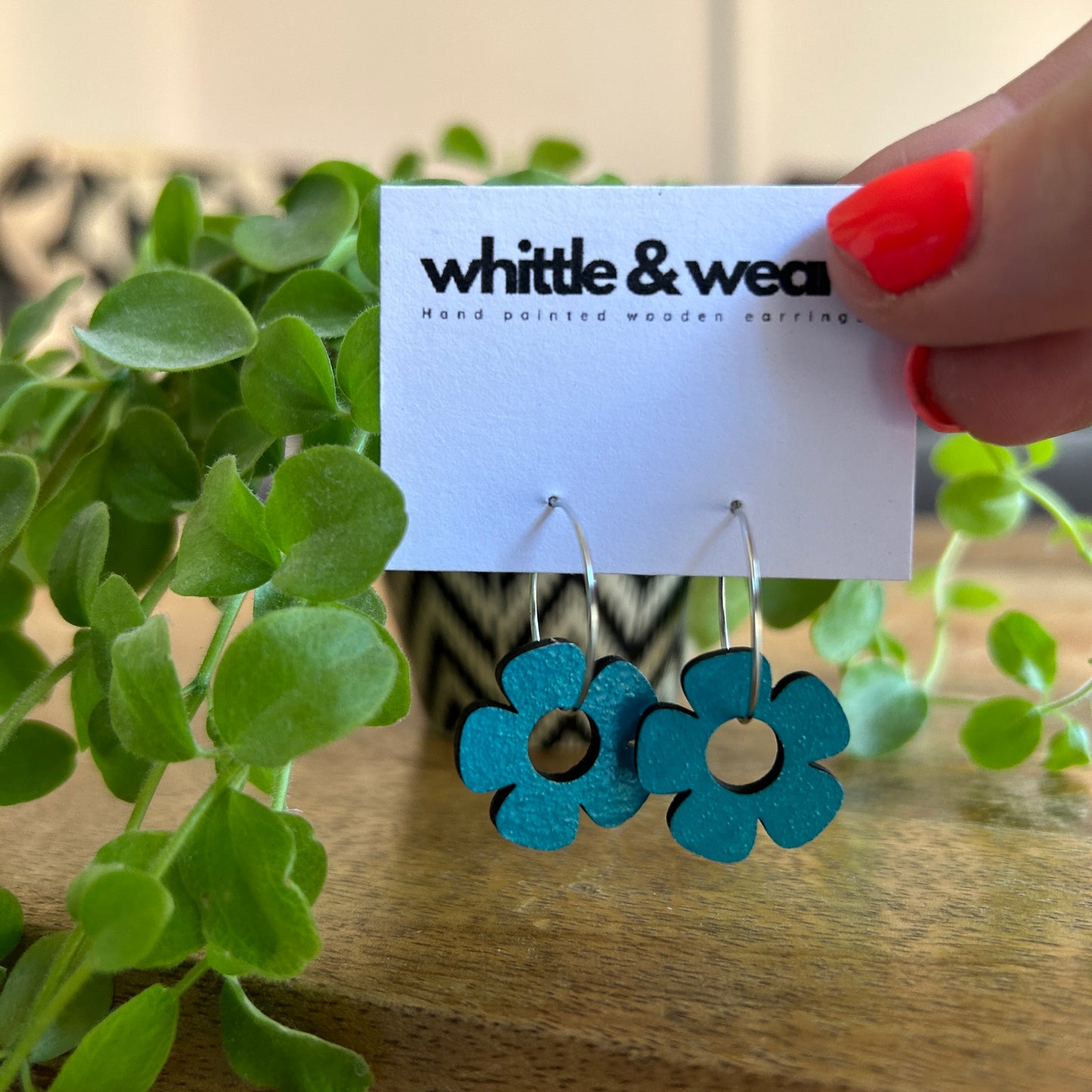 Flower dangles. Turquoise