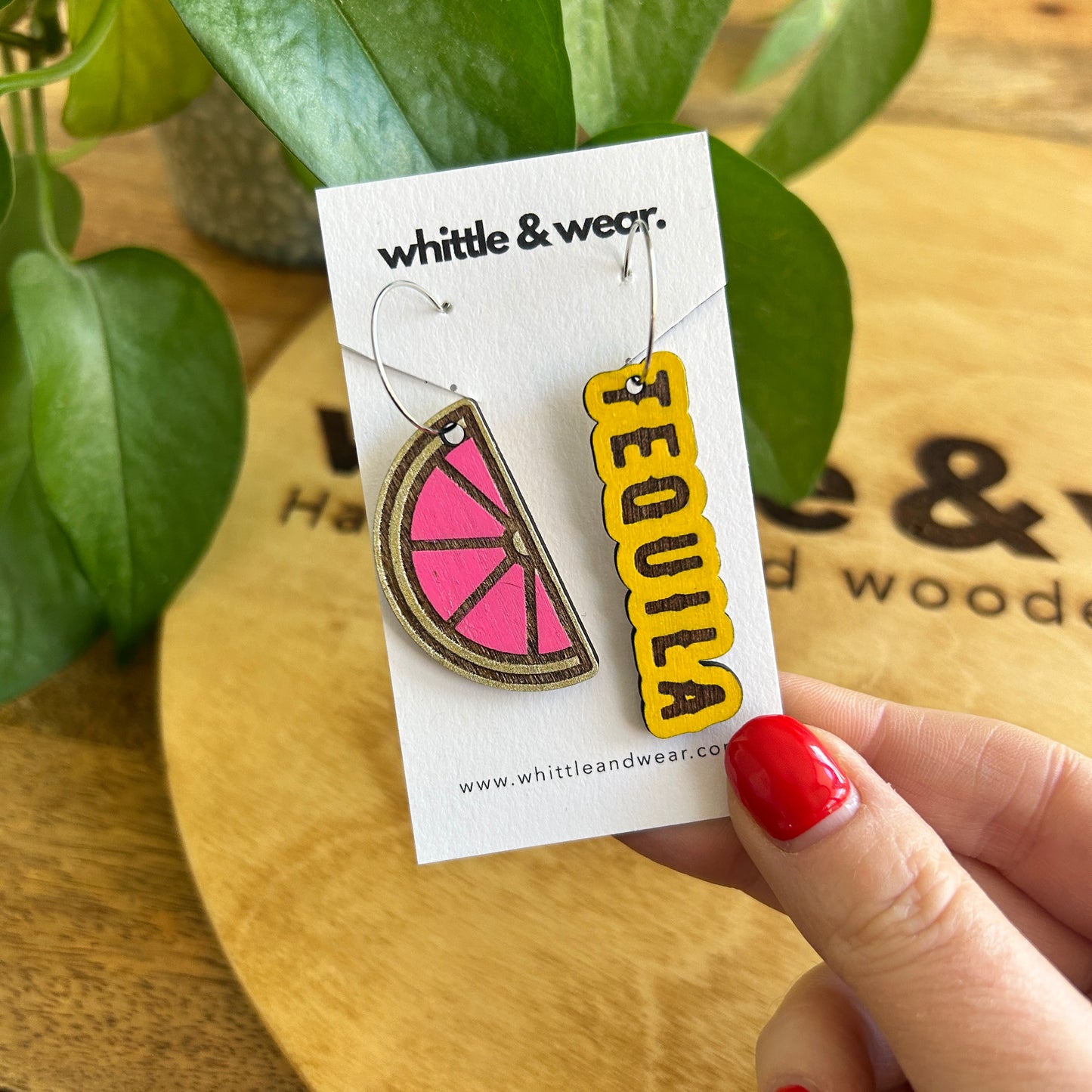 Tequila hoops - yellow and pink