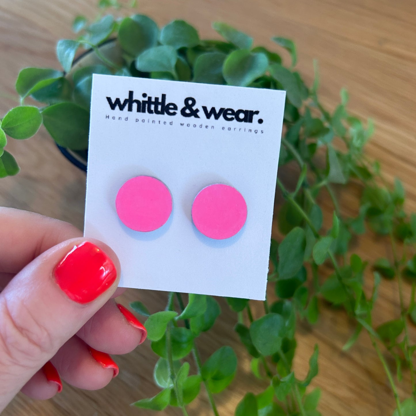 Round studs. Pink