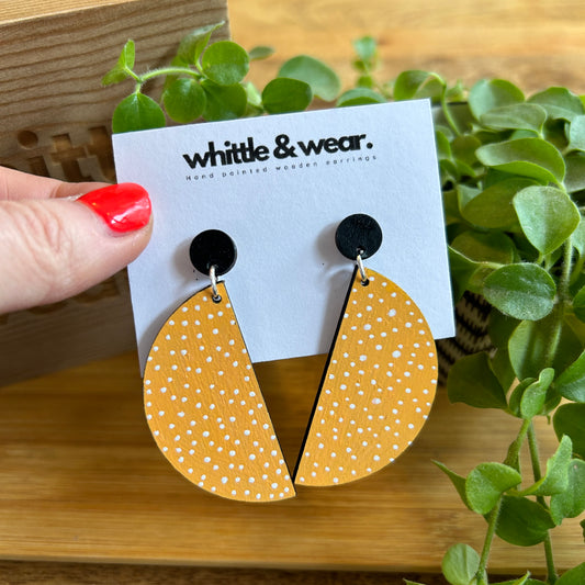 Large Hand painted wooden dangles