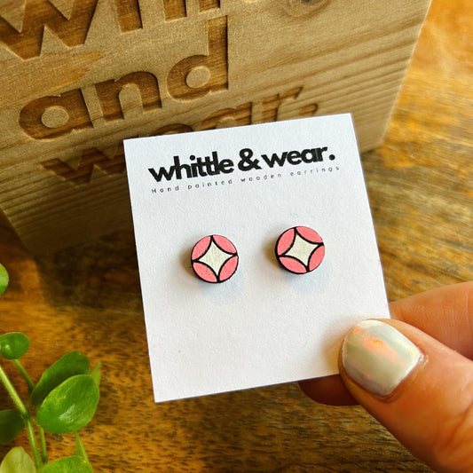 Etched curves. Pink and white