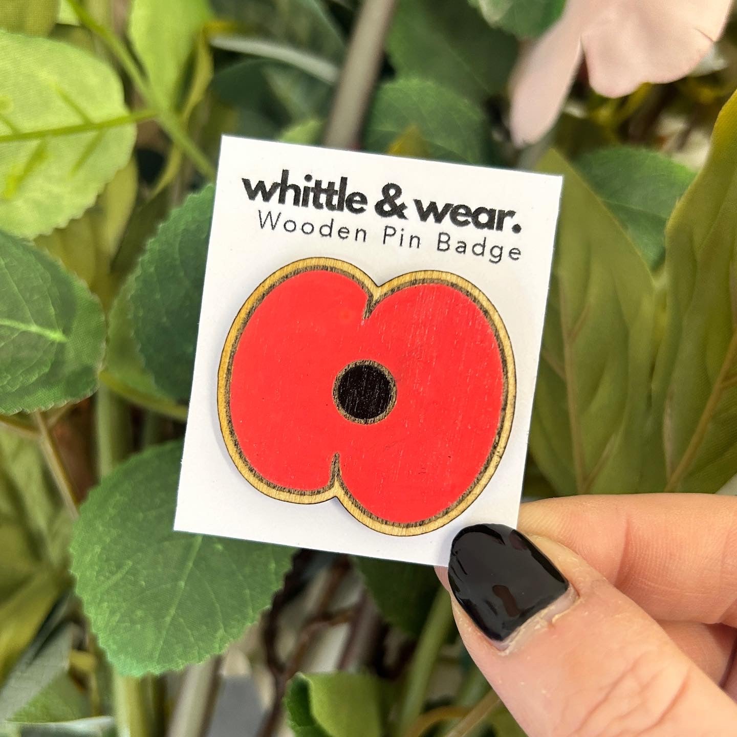 Wooden Poppy Appeal Badge
