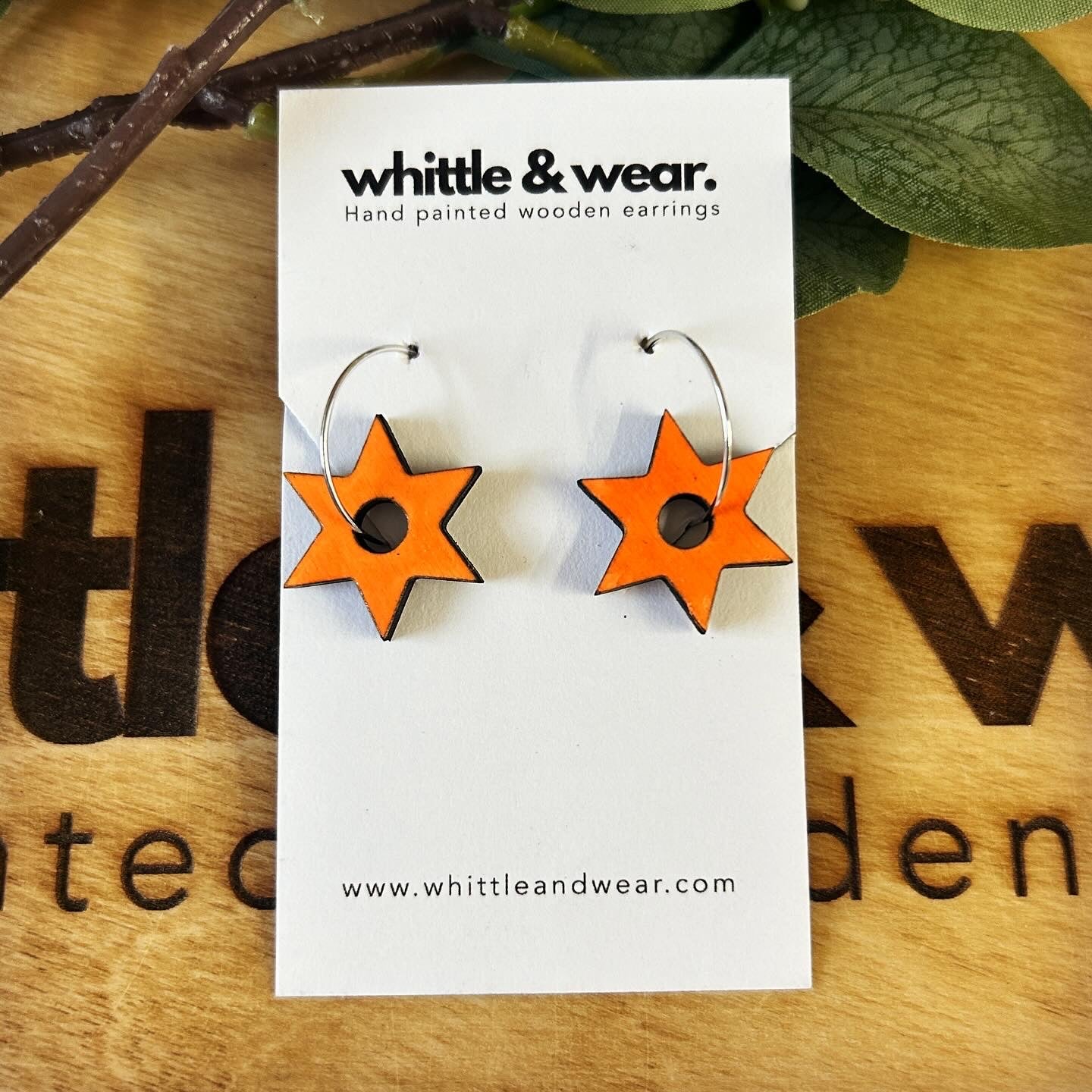 Star hoops - orange