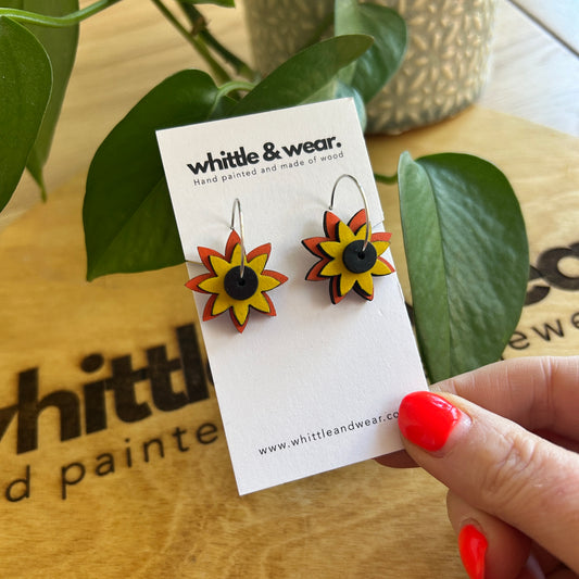 Stacked Hoops - sunflower orange