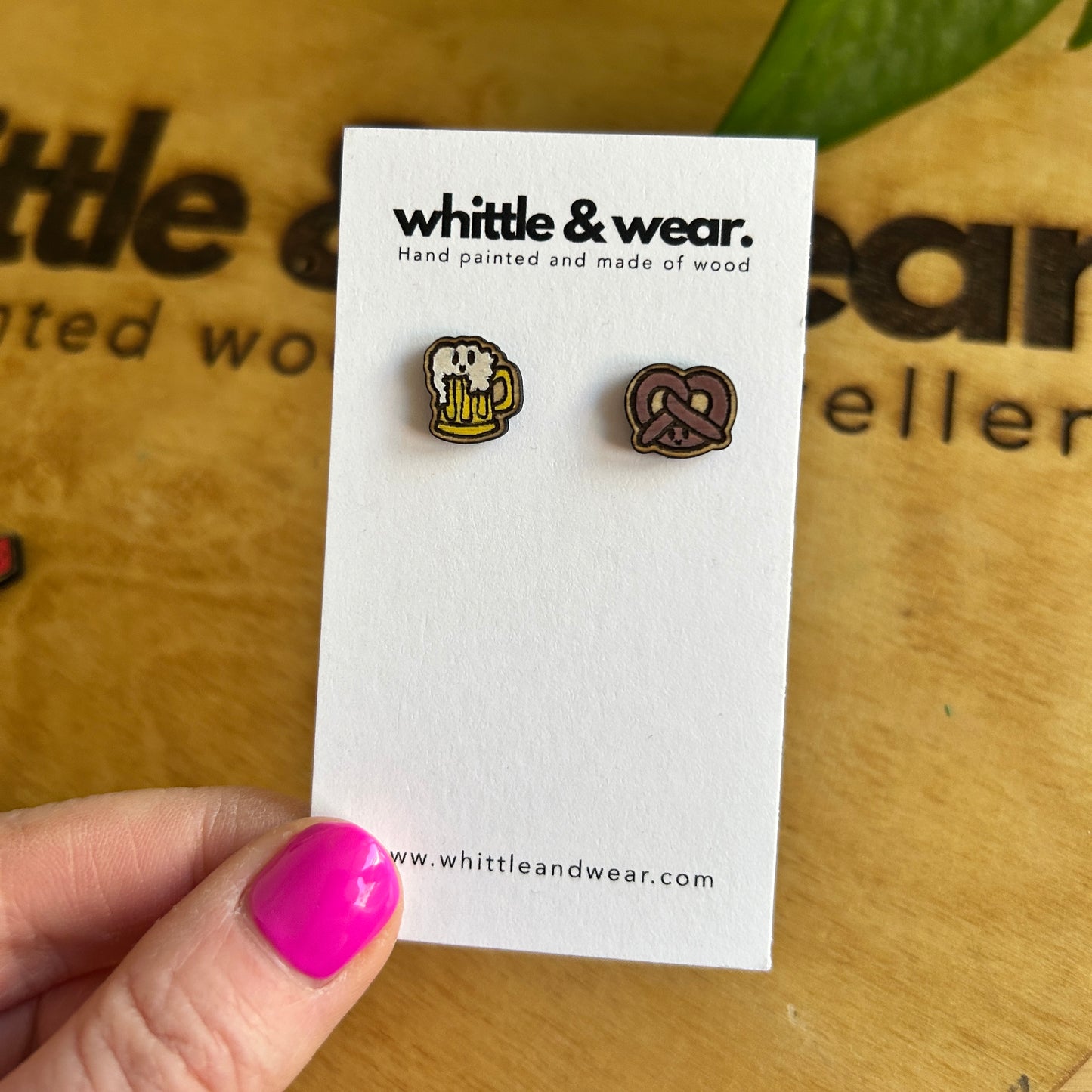 Beer and pretzel studs