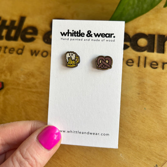 Beer and pretzel studs