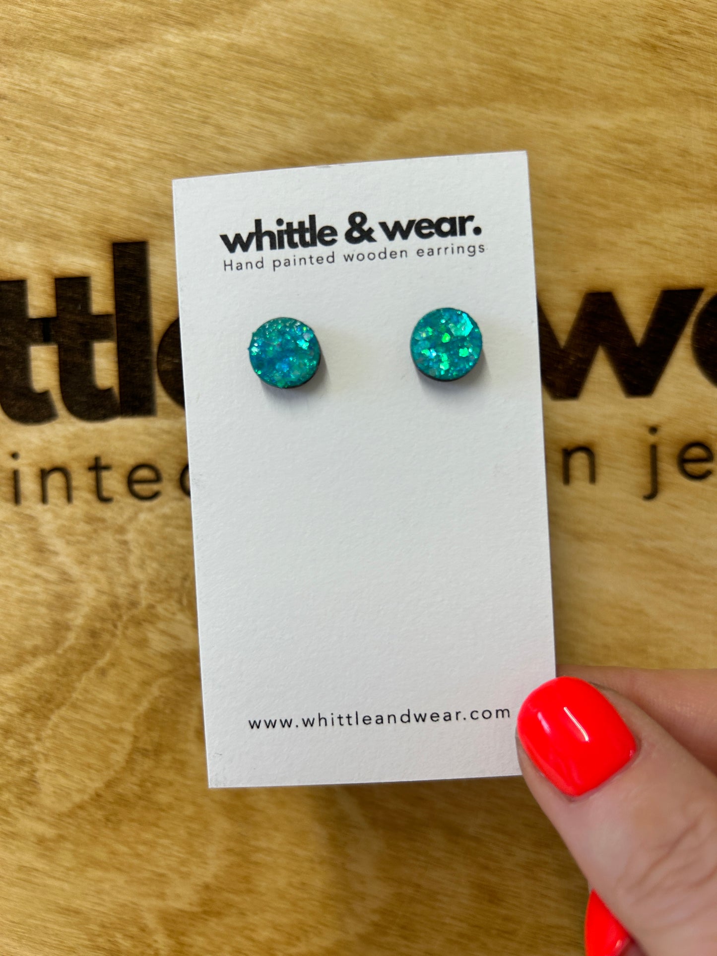 Sparkly stud - turquoise