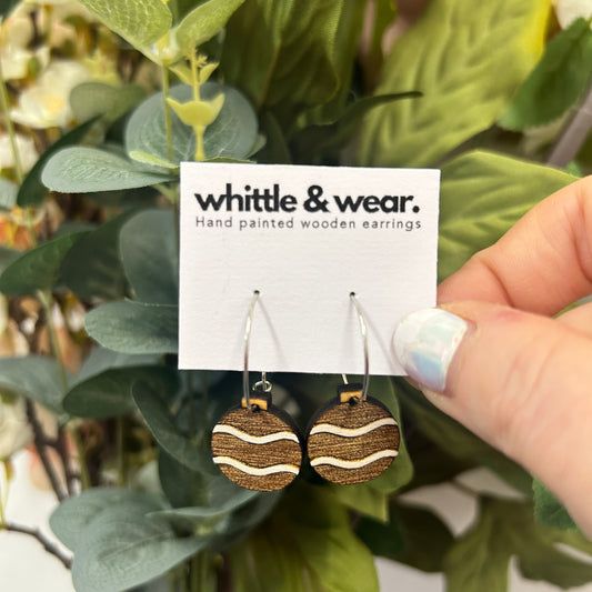 Bauble hoops - white lines
