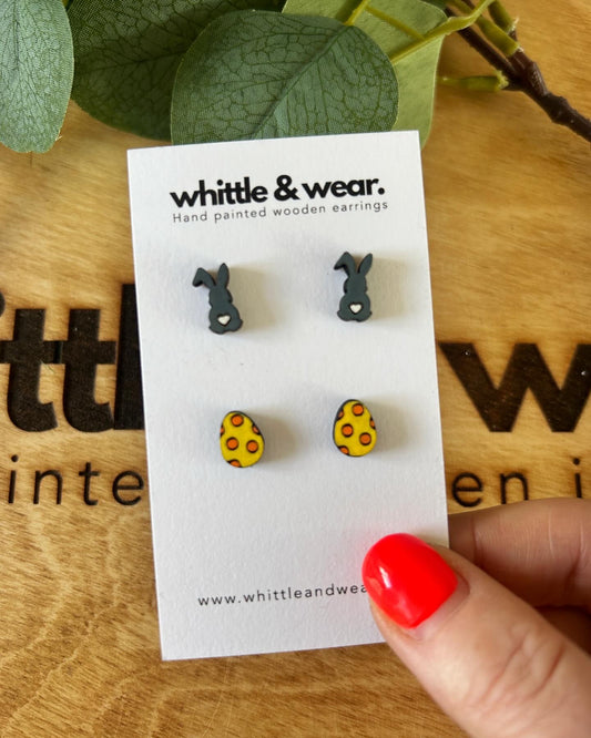 Easter duo studs - yellow