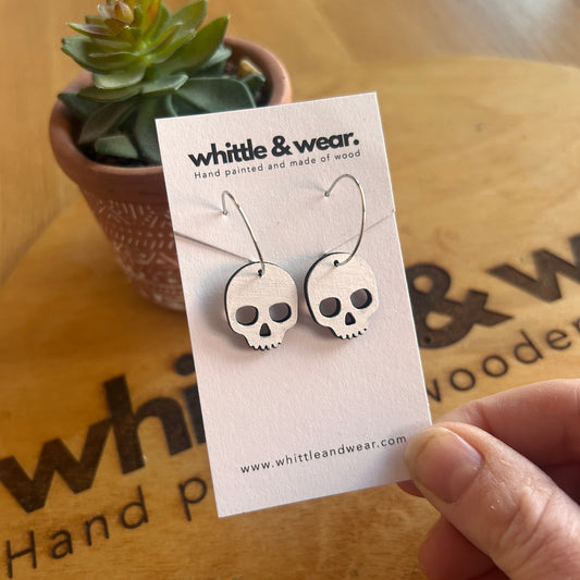 White Skull hoops