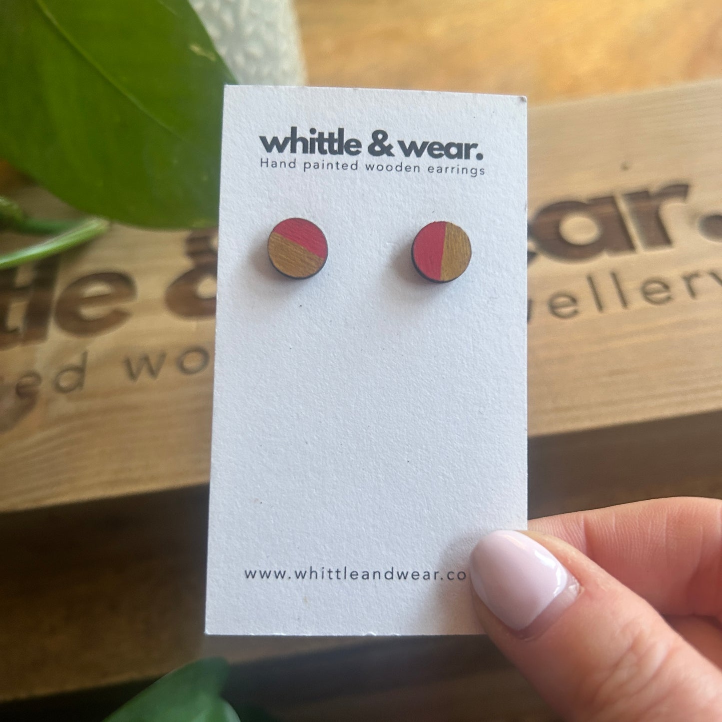 Red and gold studs