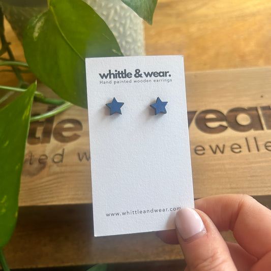 Blue star studs