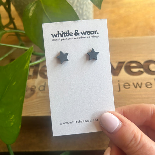 Grey star studs