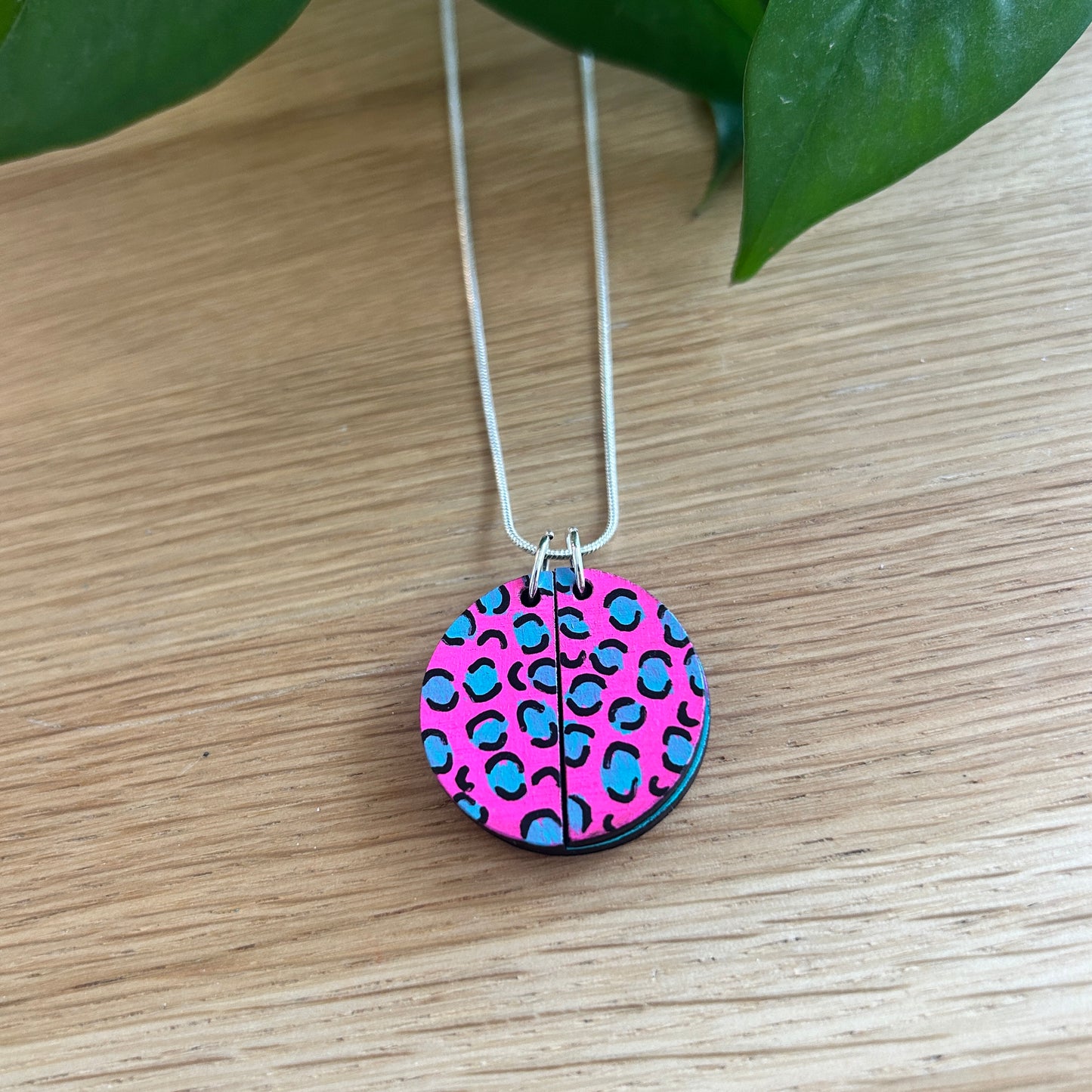 Hand painted lady bird necklace - personalised message inside